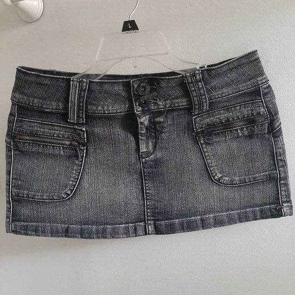 Streetwear Society Mini Black Jean Skirt Small - Picture 1 of 7